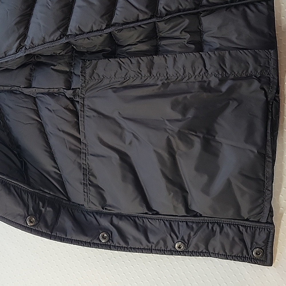 Land's End Down Button Short Sleeve Puffer Coat XS Excellent Condition Pockets - Picture 10 of 12